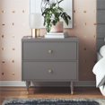 thumbnail image 3 of CosmoLiving by Cosmopolitan Elizabeth Table de nuit Gris graphite, 3 of 8