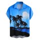 thumbnail image 1 of Camisas de Lino para Hombres, Manga Corta Camisa de Boliche Vintage con Cuello Cubano, Botón de Verano de Playa Casual, 1 of 1