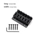 thumbnail image 4 of Eigraketly Puente fijo de guitarra con tornillos y llave Profesionales Adultos Aprendizaje Pieza de repuesto resistente Sillín negro Tailpiece Electric Accesorios para instrumentos musicales Eigraketly OD026176-00, 4 of 6