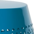 thumbnail image 5 of Riley Outdoor 12" Round Lace Cut Iron Side Table, Blue, 5 of 7