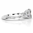 thumbnail image 3 of Bella Jewel Excellent 2.2 Ct Radiant Cut Diamond Ring - 14K White Gold Plated Ring - Engagement Wedding Diamond Ring for Women's - Solitaire with Accent Diamond Ring for Her - Birthday Gift, 3 of 3