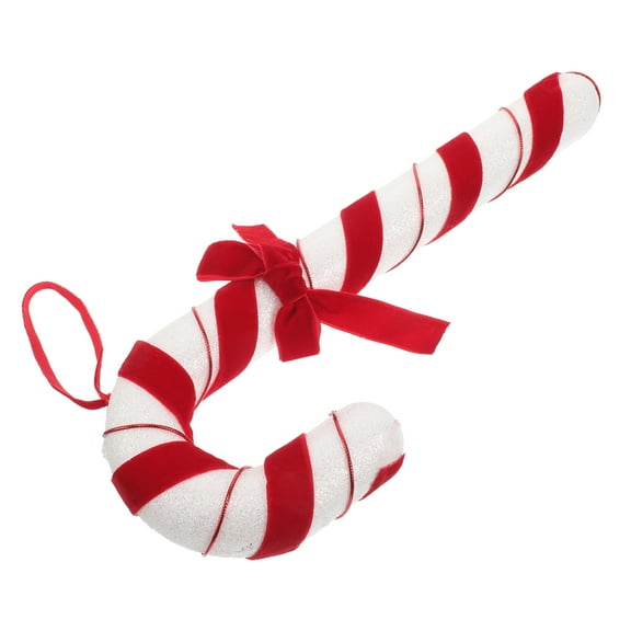 OFFIGAM Faux Peppermint Candy Cane Plush Decorative Craft Candy 1 Piece Holiday Decoration