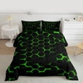 thumbnail image 2 of Feelyou Teens Honeycomb Geometric Bedding Comforter Set, Chic Abstract Twin Comforter Sets, Modern Fashion Reversible Bedding Set, Super Cozy Room Decor, 2 Pieces, 2 of 8