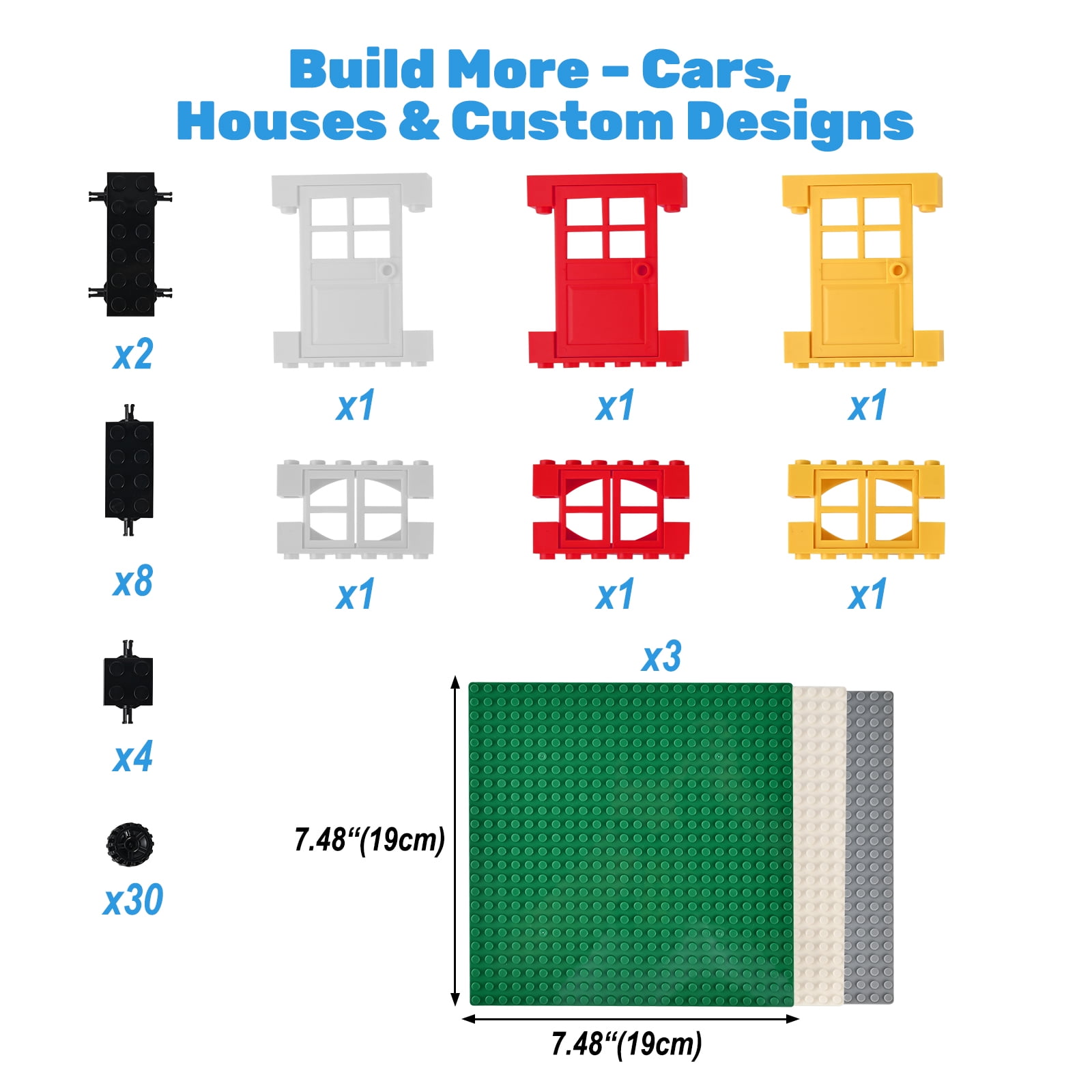 Faburo 1600 PCS Building Bricks Set, Classic Bulk Building Blocks Compatible with All Major Brands, Creative STEM Construction Toy Gift for Kids