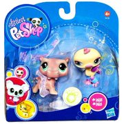 Angle View: Littlest Pet Shop 2010 Assortment B Series 2 Hippo & Ostrich Figure 2-Pack