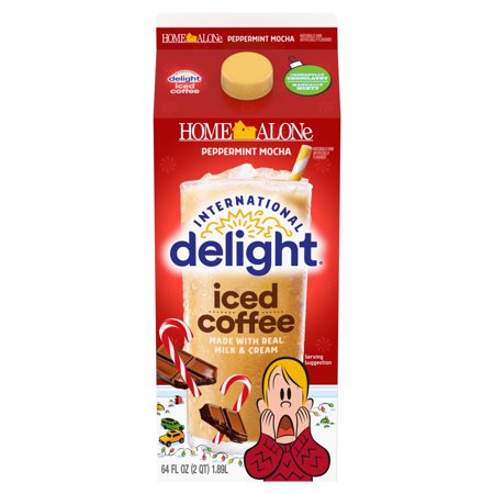 International Delight Home Alone Peppermint Mocha Iced Coffee Carton, 64 FL OZ