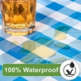 thumbnail image 3 of Hudson Comfort Picnic Table Cover with Bench Covers – Reusable Heavy Duty Vinyl Outdoor Table Cover - Waterproof Picnic Tablecloth with Carry Case - 500GSM (Blue, 96x30 Inch) (8 Feet Long), 3 of 9