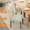 thumbnail image 5 of Upholstered Dining Chairs Set of 4, Modern Fabric Kitchen Side Chairs with Sturdy Wood Legs,Rubber Frame,Sleek Parsons Design, Comfortable Soft Linen for Dining Room, Restaurant, Cafe, 5 of 8
