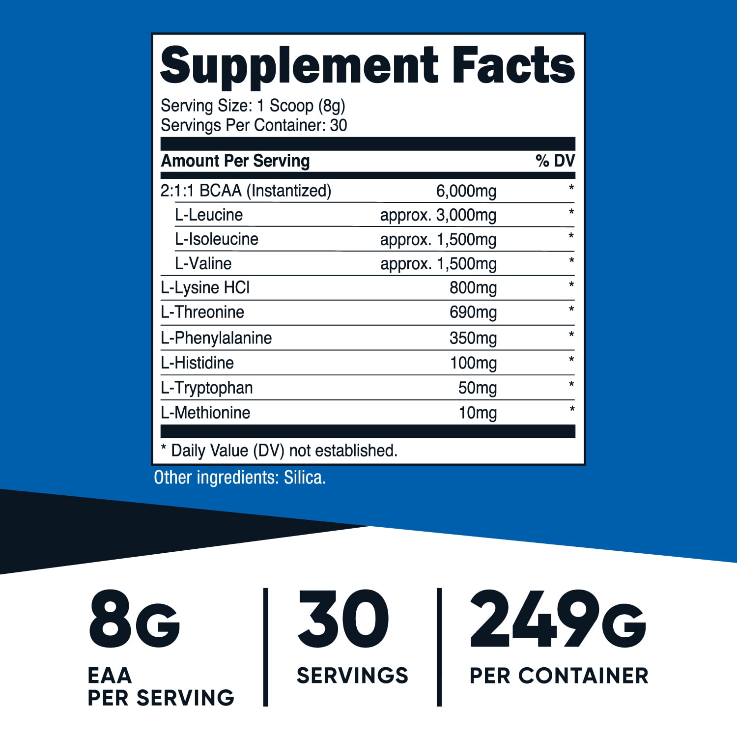 Nutricost EAA Powder 30 Servings (Unflavored) - Essential Amino Acids Supplement