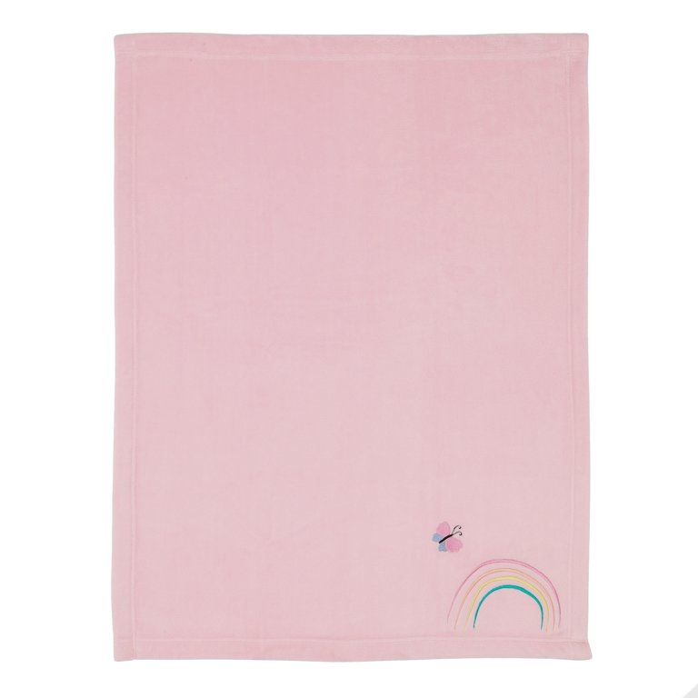 Pink fleece best sale baby blanket