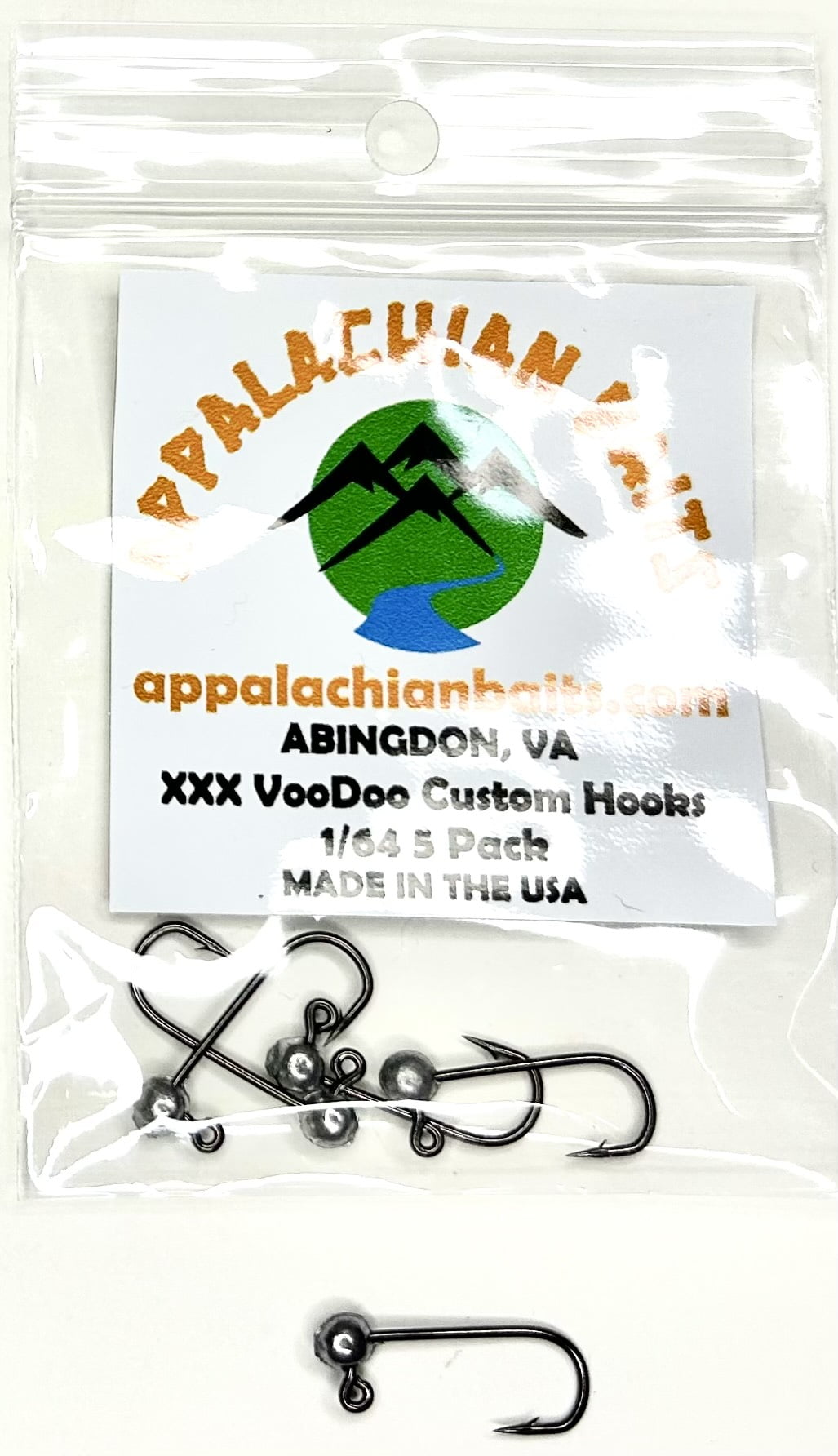 Appalachian Baits Voo Doo XXX 1/64 Jig Hooks 5 count