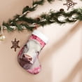thumbnail image 7 of Salouo Flower White Cow Print Christmas Stockings,Large Xmas Stocking Set of 1 Holiday and Farmhouse Stocking for Christmas Holiday Party Decoration(17.7*11 Inch), 7 of 7