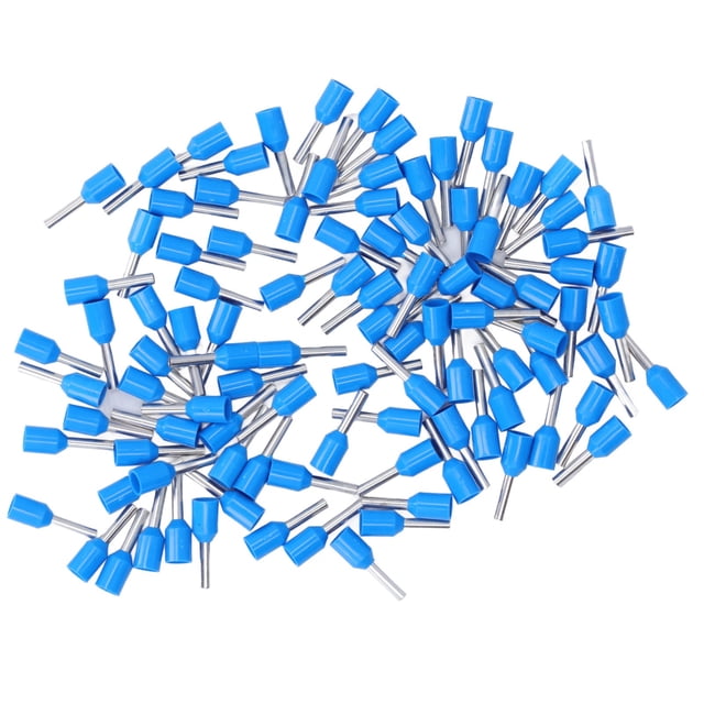 100pcs E1508 Pin Cord End Terminal Copper PVC Wire Insulated Ferrule Crimp Terminals for Electronic Equipment