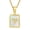 Gold Aries, variant on Women's Stainless Steel Square Shell Zodiac Sign Pendant Necklace Constellation Horoscope Charm Jewelry Gold Sagittarius