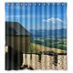 thumbnail image 1 of Cortina de ducha ABPHQTO Town Scene Peasonal Design Impermeable 160x180 cm, 1 of 2