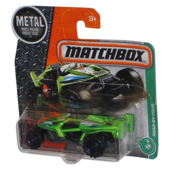 Matchbox Roar-By-Four (2016) Green Die-Cast Toy Car 111/125 - (Short Card)