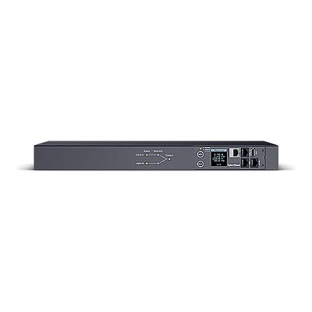 CyberPower Switched ATS PDU44005 - Power distribution unit (rack-mountable) - AC 200-240 V - 1-phase - Ethernet, serial - input: 2 x IEC 60320 C20 - output connectors: 10 (8 x IEC 60320 C13, 2 x IEC 60320 C19) - 1U - 10 ft cord - black