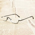 thumbnail image 5 of Semilune Metal Spring Hinge Reading Glasses Half Frame Ultra Light Resin Eyeglasses Vision Care +100~+40 Diopter, 5 of 5