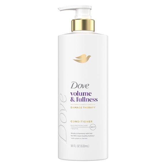 Dove Conditioner for Fine, Thin Hair Volume & Fullness with Bio-Protein Care Technology and Biotin, 18 Fl Oz