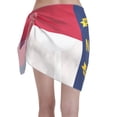 thumbnail image 2 of Women'S Beach Cover Up Short Sarong Dress North Carolina Flag Wrap Chiffon Shawl, 2 of 7