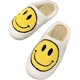 thumbnail image 1 of Pantuflas de mujer BANYUO Antideslizante Cara sonriente Felpa Invierno, 1 of 2