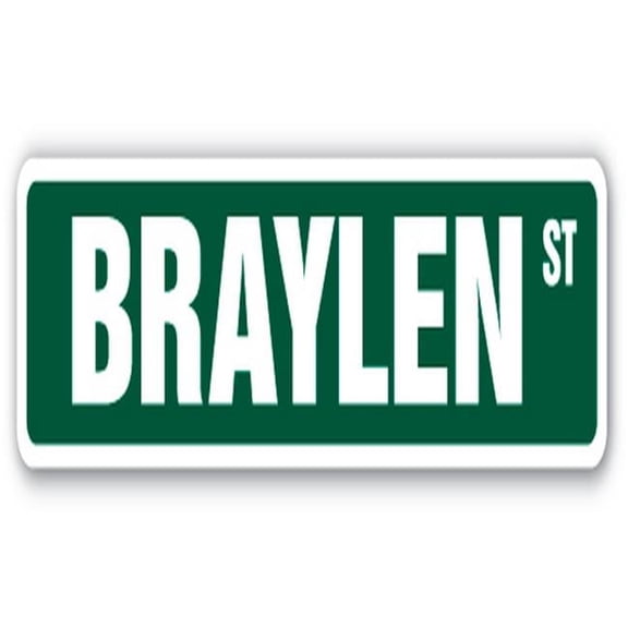 18 in. Braylen Street Childrens Name Room Sign