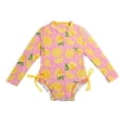 thumbnail image 3 of MEZZALL Children Girls One-Pieces Monokini Swimsuit Toddler Kids Bathing Summer Beach Wear Solid Color Cute Cartoon Print Swimwear Stylish Bathing Suit Beachwear, 3 of 5