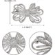 thumbnail image 3 of Cubic Zirconia Bow Tie Brooch for Elegant Party Multi-Layer Brooch for Clothes Clear Silver Tone, 3 of 3