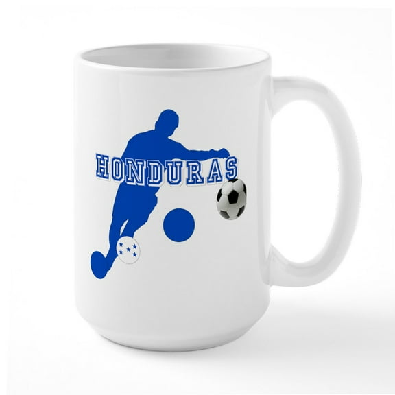 CafePress - Honduras Soccer Player Large Mug - 15 oz Ceramic Large White Novelty Mug