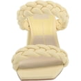 thumbnail image 2 of Dolce Vita Paily Lemon Cream Stella Braided Straps Open Toe Block Heeled Sandals (Lemon Cream Stella, 9.5), 2 of 6
