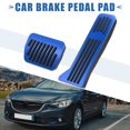 thumbnail image 2 of Coche Pie Pedal Pastillas Acelerador Gasolina Freno Pedal Cubierta Kit Azul Negro, 2 of 7
