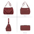 thumbnail image 2 of KXF Multi-layer Nylon Shoulder Bag for Women Large Capacity Crossbody Bag Lightweight Travel Satchel, 2 of 7