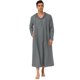 thumbnail image 1 of Camisón de hombre Camisón de dormir largo Camisón con capucha Pijama de camisón gris S, 1 of 5