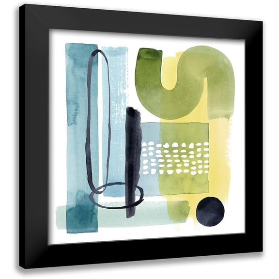 Popp, Grace 12x12 Black Modern Framed Museum Art Print Titled - Refractions III