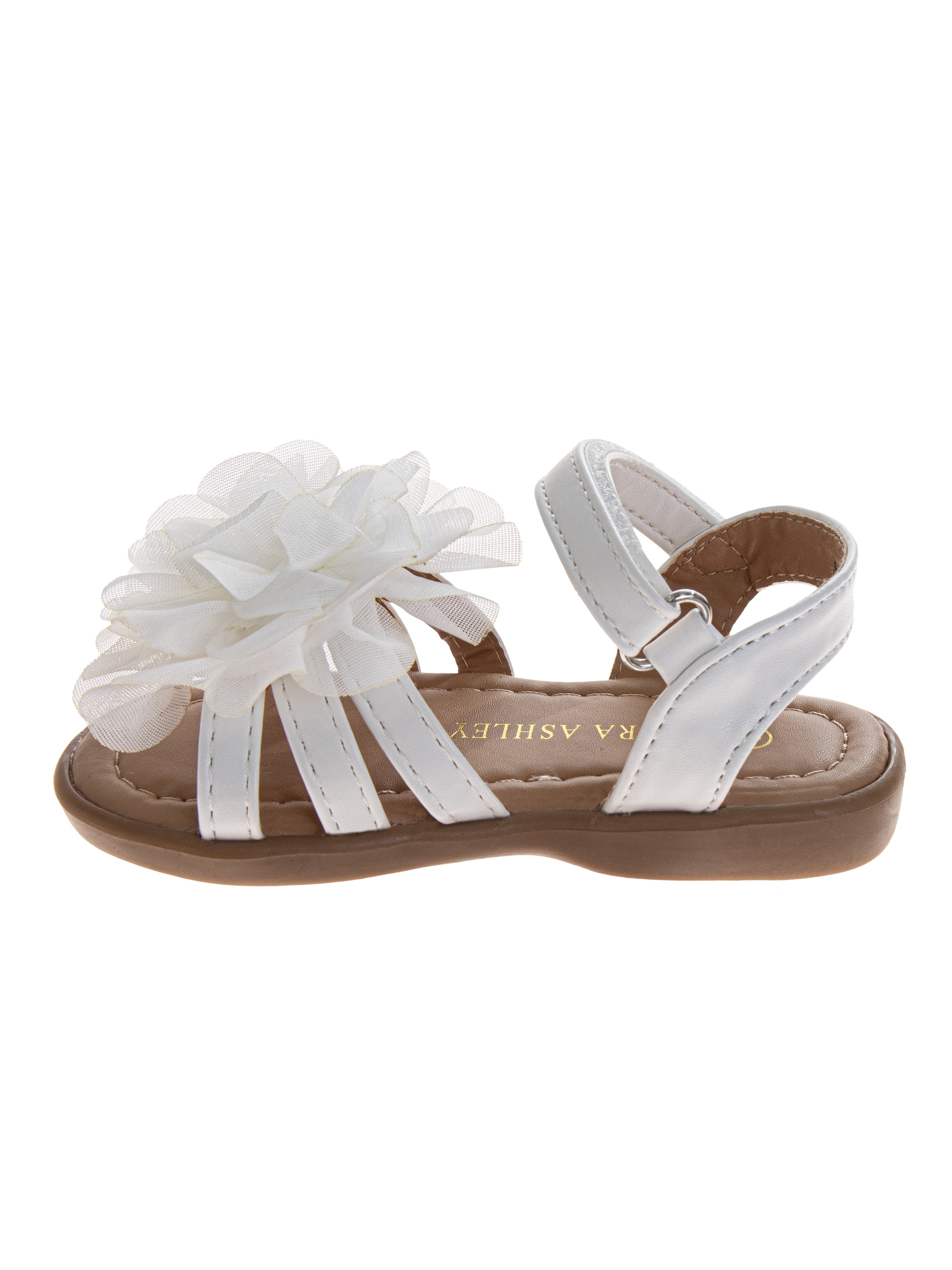 Laura Ashley Toddler and Little Girls Tulle Flower Sandals