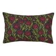 thumbnail image 1 of Fotbe Burgundy Peony Flowers Funda de Almohada Decorativa Estilo Occidental, Lujo en Algodón, Fundas para Almohadas King, Cojín Estampado para Decoración del Hogar-20"x30", 1 of 6