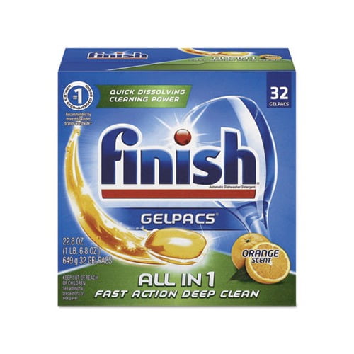 Dish Detergent Gelpacs Orange Scent, 32/Box