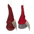 thumbnail image 4 of NORTHLIGHT 2ct Santa Gnomes Christmas Ornament Set 4.75" - Gray/Burgundy Red, 4 of 5