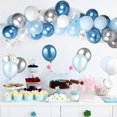 thumbnail image 3 of 104pc Azul Globo Arco Garland Kit Plata Metálico Globos Para Bebé Afortunado Sencillez, 3 of 5