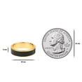 thumbnail image 4 of Gold Plated Sterling Silver Black Enamel Thick Band Ring for Women - Size 6, 4 of 5