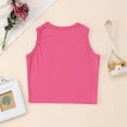 thumbnail image 4 of Little Kid Girls Tank Tops Kids Athletic Tank Ribbed Knit High Neck Crop Tops For Gym Yoga School Clothes Juniors Girls Clothes 8 Slim Little Girl Fashion Warm for Toddler 5t 7-8 Years Pink, 4 of 5