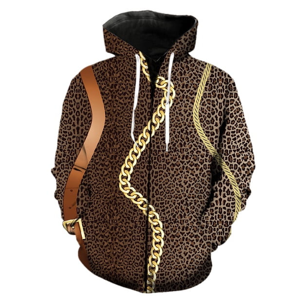 Sudadera con capucha y cremallera con estampado animal abstracto para hombre, estilo casual, para adolescentes, estilo hip hop, divertida, unisex, con capucha, chaquetas y tops geniales.