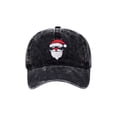 thumbnail image 2 of WULMLEO Unisex Vintage Christmas Baseball Hats Santa Pattern Embroidery Multi Sun Hats Black One Size, 2 of 6