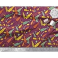thumbnail image 3 of Soimoi Poly Georgette Fabric Bottle & Wine Glass Bar Printed Fabric 1 Yard 52 Inch Wide, 3 of 3