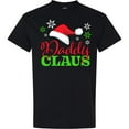 thumbnail image 3 of Inktastic Daddy Claus with Christmas Santa Hat and Snowflakes T-Shirt, 3 of 5