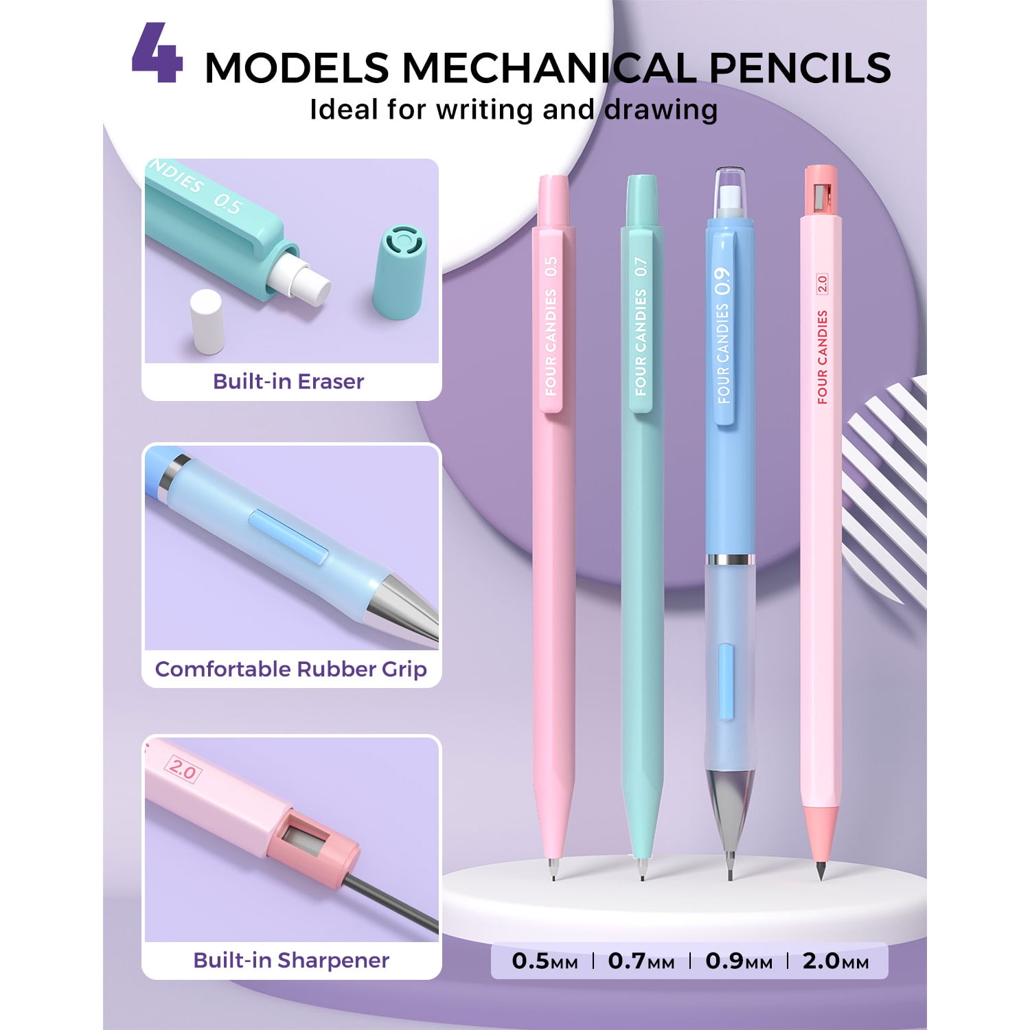 Four Candies Mechanical pencil set 50PCS