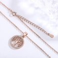 thumbnail image 3 of Collar de árbol de la vida para mujer en plata con envoltorio de regalo, colgante de árbol de la vida, regalo de joyería para el día de San Valentín, Navidad, cumpleaños, oro rosa sin cadena, 3 of 5
