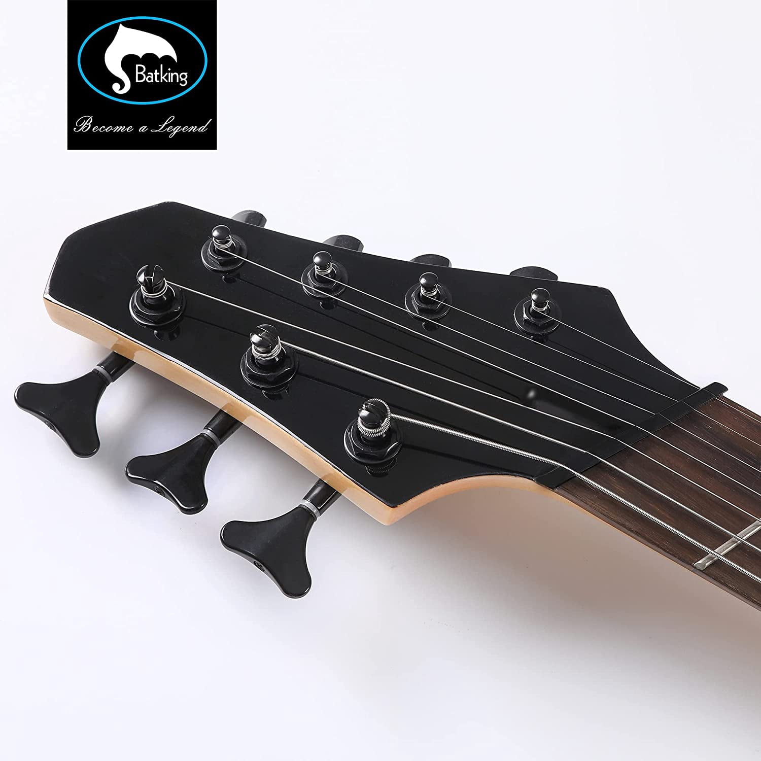 Batking Electric Guitar Fanned Fret 7-String Mahogany Body Brown 1-Pack