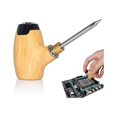thumbnail image 2 of Herramienta para soldar con cautín, batería para cautín inalámbrico, cautín portátil recargable por USB (veta de madera amarilla), 2 of 5