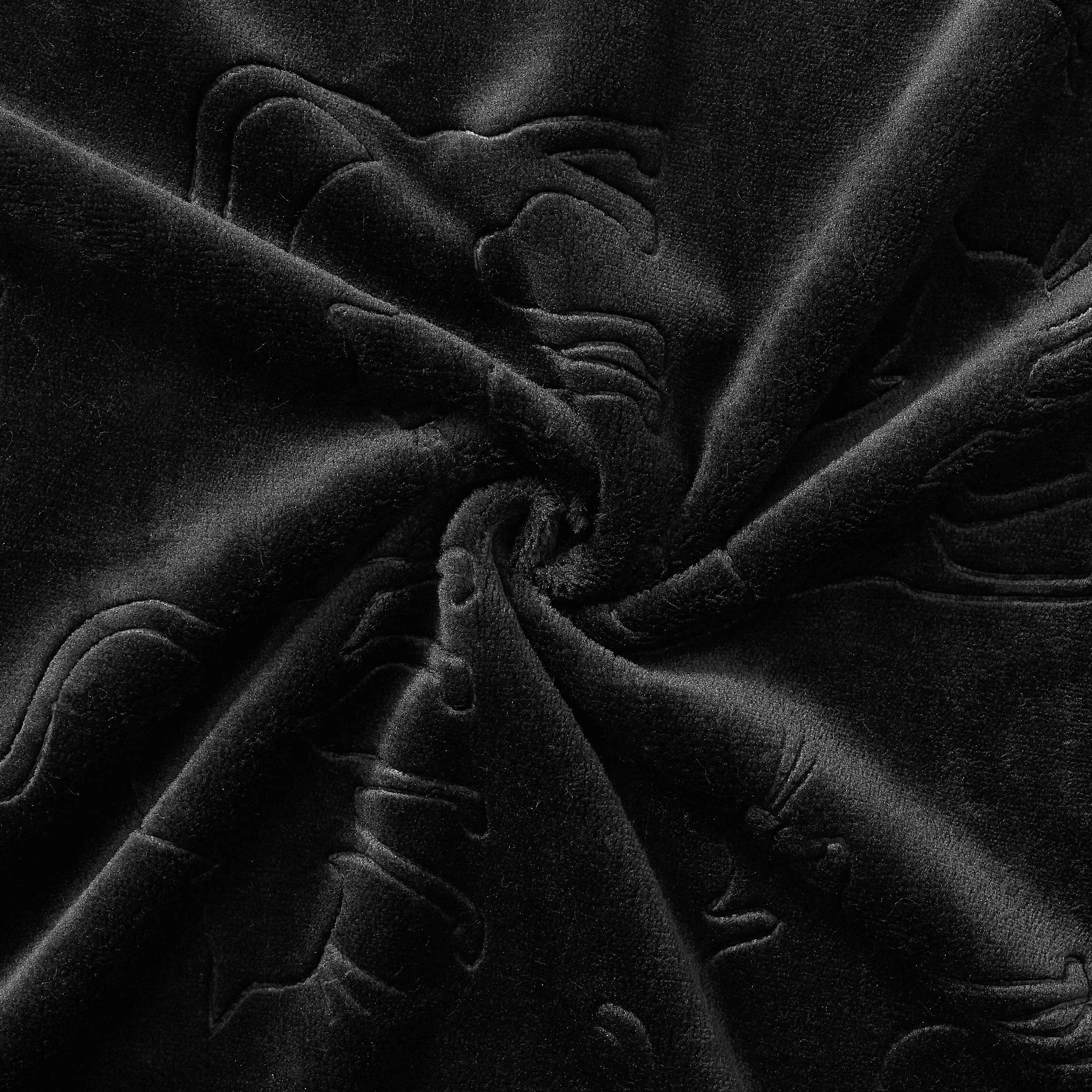 Ways to Celebrate Cozy Plush Embossed Black Cat Print Throw Blanket 50"x 60", All Ages